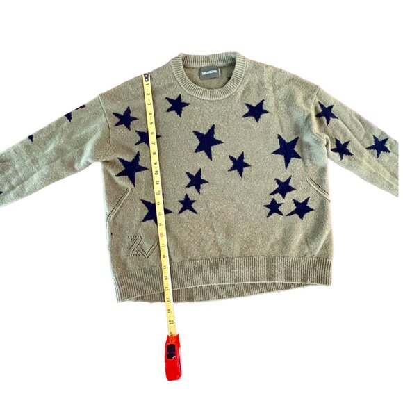 Zadig & Voltaire 100% Cashmere Star Sweater - Rock Chic Luxury Size M - Picture 6 of 13